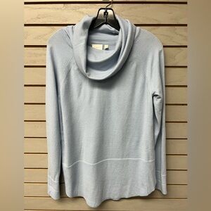 Cyrus Light Blue Cowl Neck Sweater